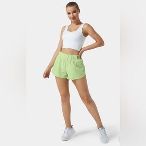 HALARA Women’s High Waisted Athletic Shorts / Brand NWT / Size M / Lime Green